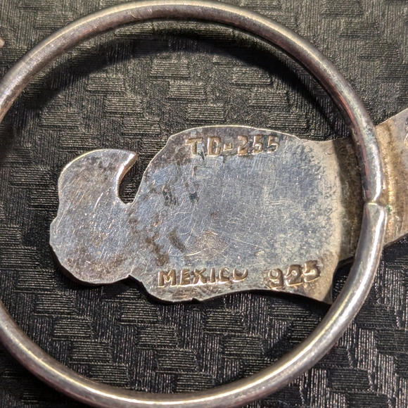 Turquoise Parrot Silver Earrings - Picture 5 of 5